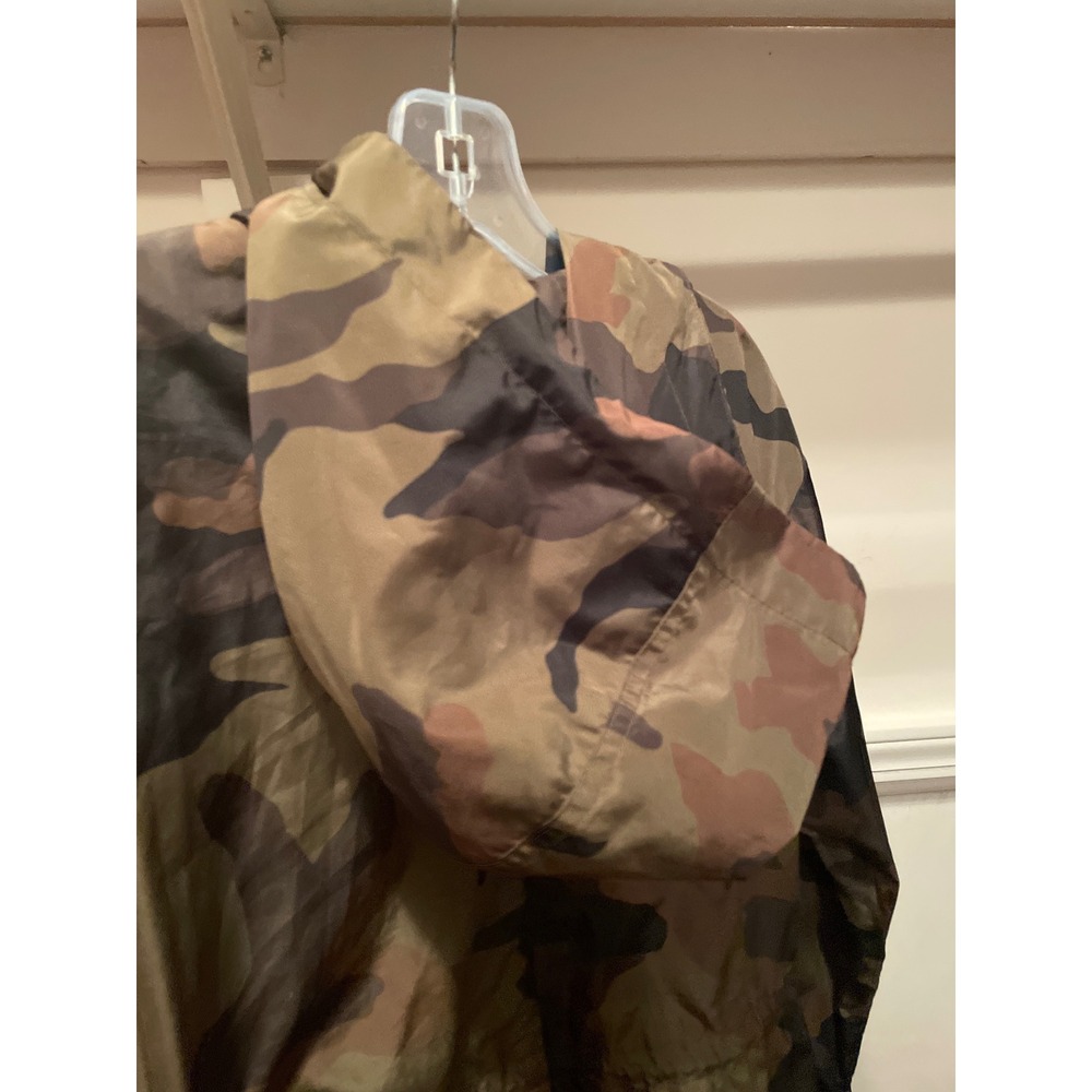 ZARA Camo Parka Jacket Small Lightweight Hooded Utility Military - Picture 8 of 10